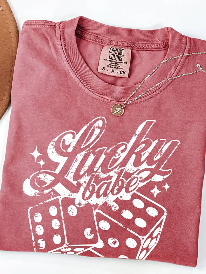 Chloe Vs Tank - Wholesale T-Shirt (Graphic) - Unisex - Lucky Babe Dice Comfort Colors Tee *8 Colors (S-3X)7