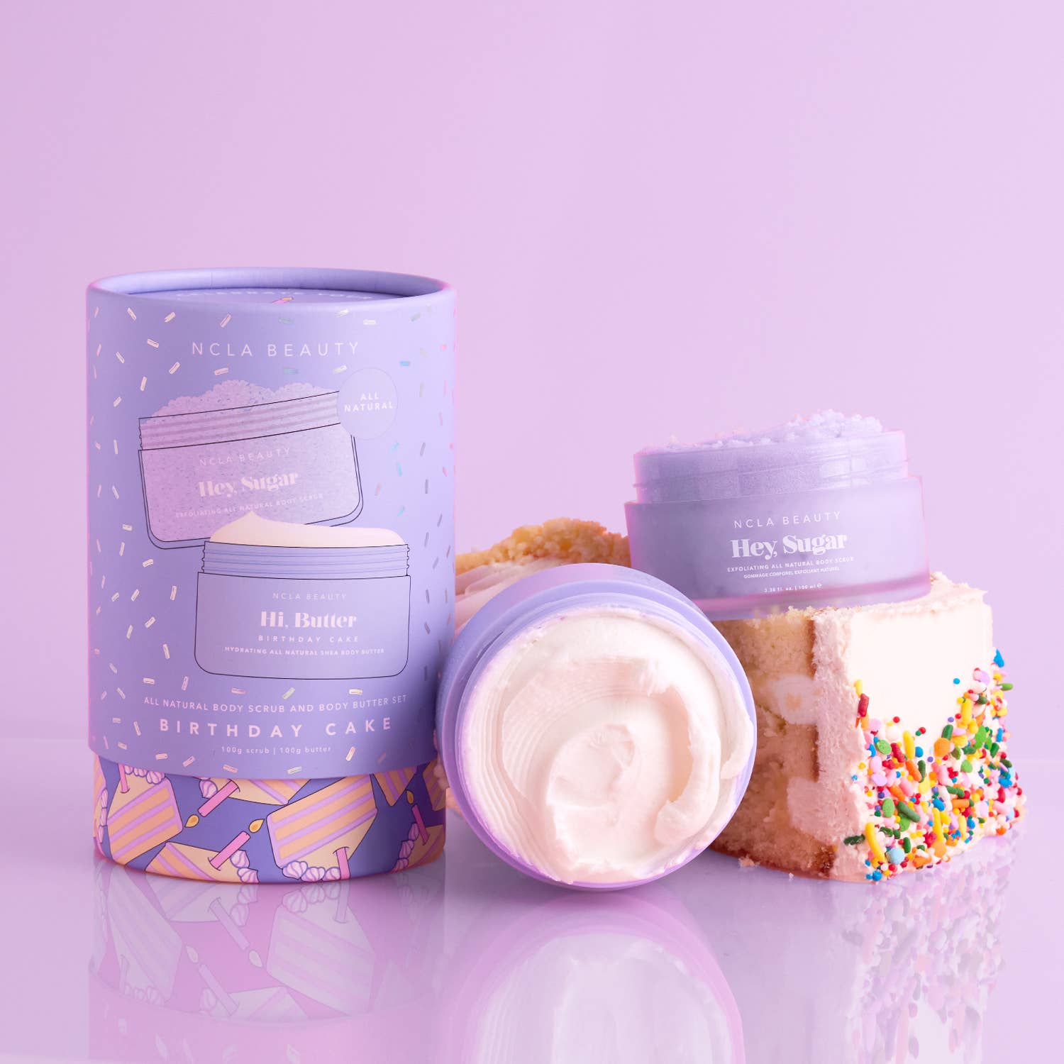 NCLA Beauty - Wholesale Body Scrub/Exfoliant - Birthday Cake Body Scrub + Body Butter Set3