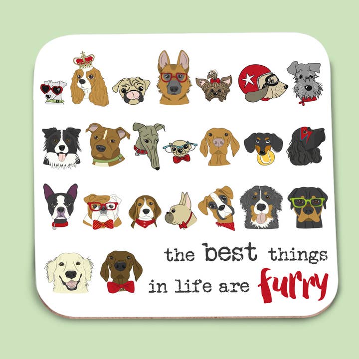 Dandelion Stationery - Wholesale Coasters - Coaster - Best Things Are Furry0