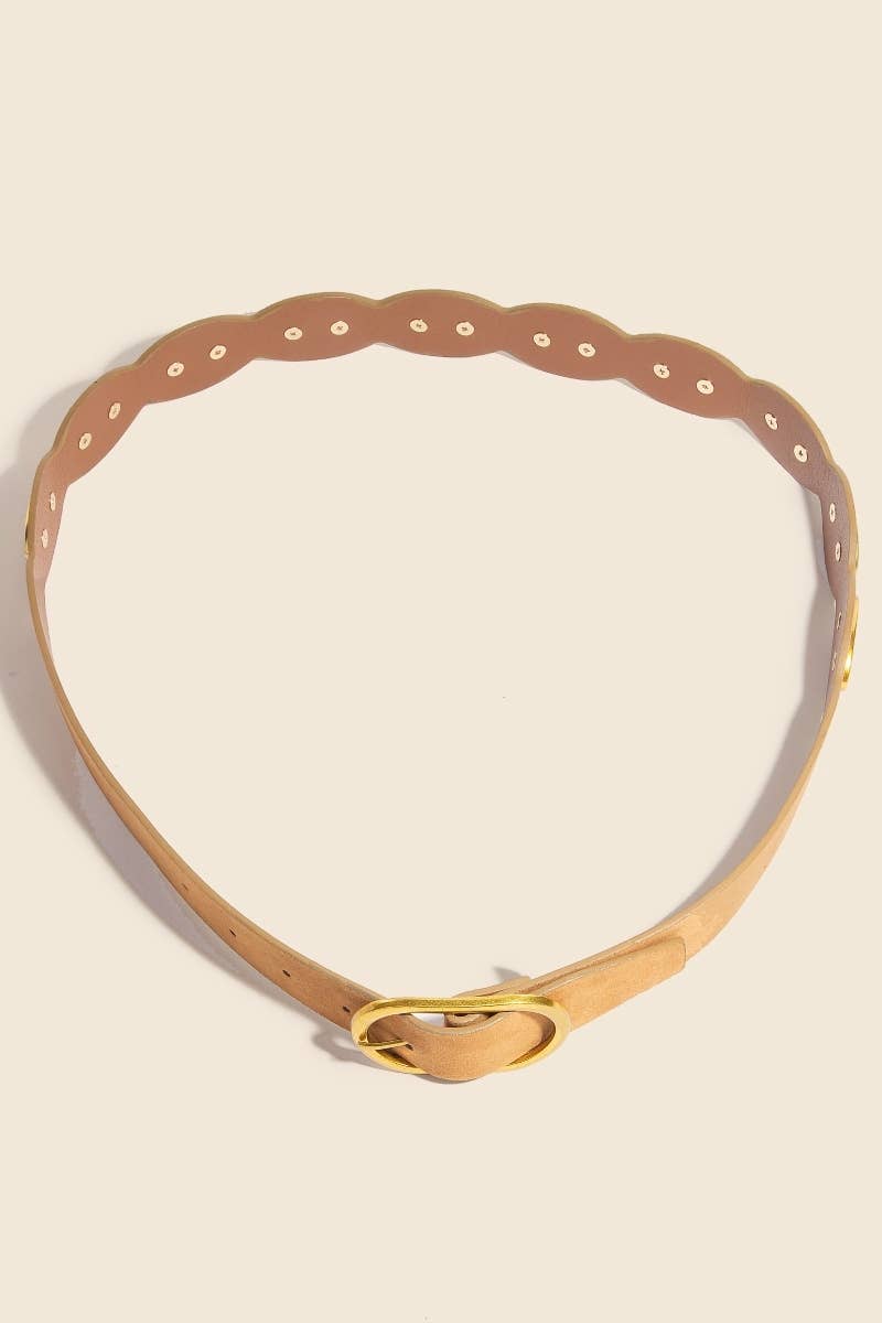 Anarchy Street - Wholesale Belt - Women's - Metallic Oval Accent Suede Belt1