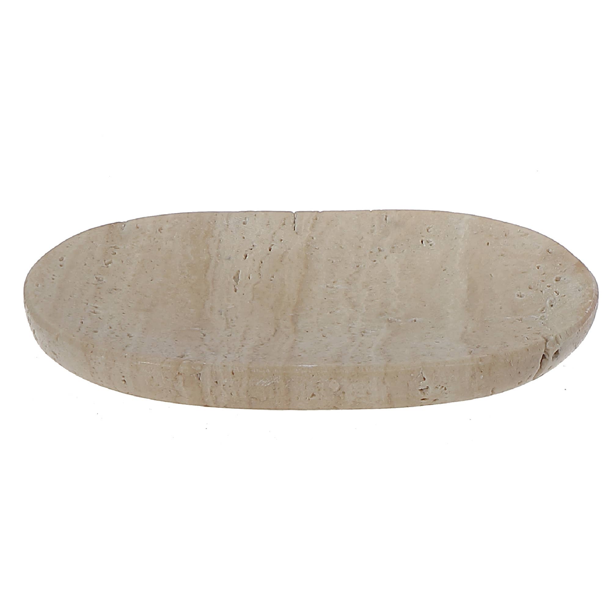 Beige Vivienne Trevantine Marble Oval Soap Dish for wholesale on Faire0