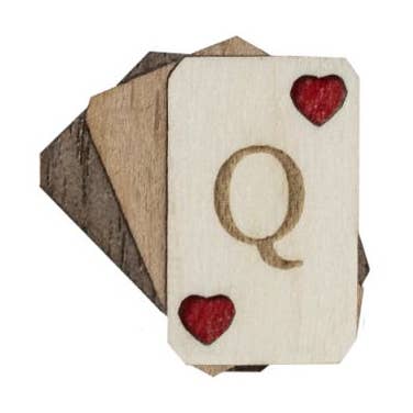 Hjärter Drottning Brosch för wholesale av Bewooden