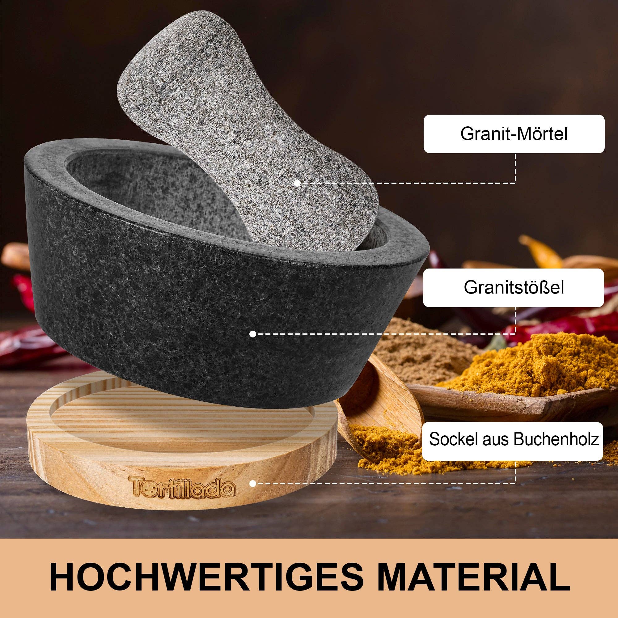 Sayano Deutschland GmbH - Wholesale Mortar & pestle - Mortar and pestle set made of wood3