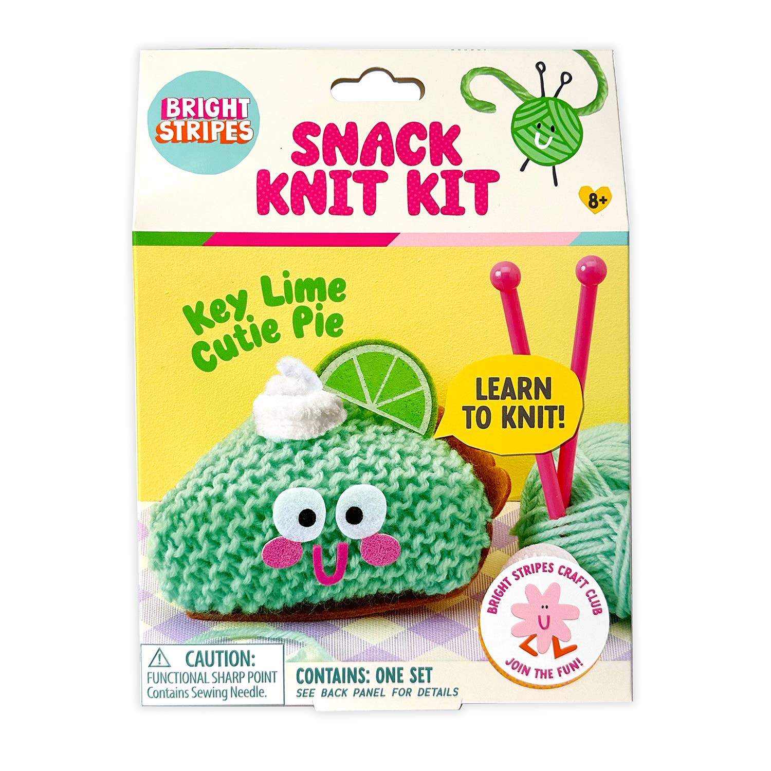 Bright Stripes - Wholesale Knitting/Crochet Supplies - Snack Knit Kit - Key Lime Pie
0