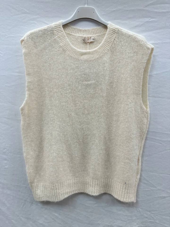 Mimi & Gogo - Wholesale Knit Sweater - Women's - Sleeveless Baby Alpaca Sweater @35552_PulSMAlpaga