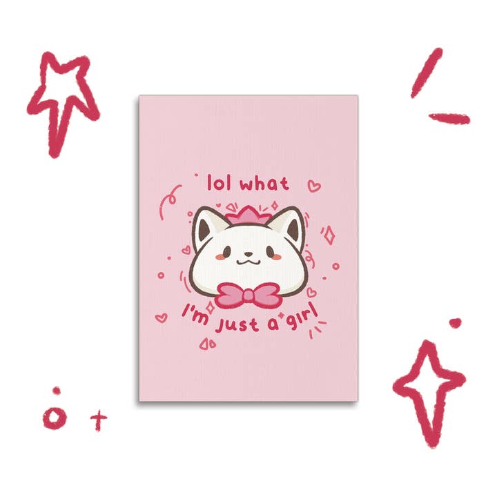 Just a Girl Art Print for wholesale by Astraea Amour