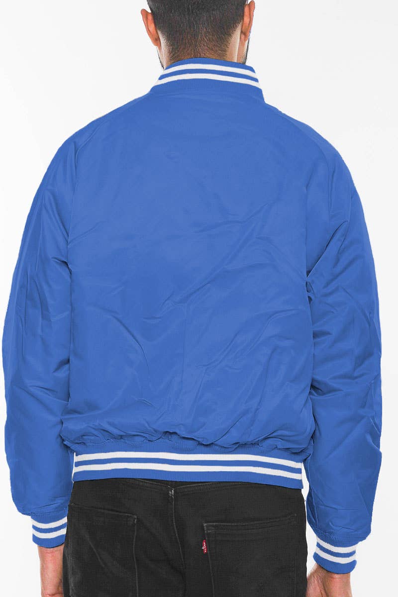 WEIV - Wholesale Windbreaker - Men's - Mens Polyester Varsity Windbreaker Jacket - Royal2