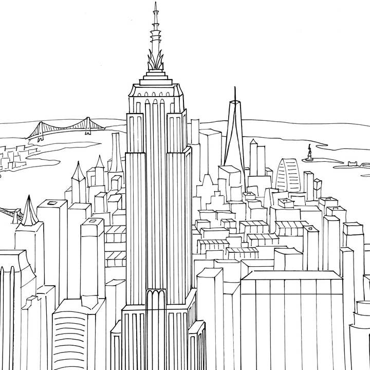 Color Our Town - Wholesale Coloring & Activity Book - Adult - Color New York City coloring book2