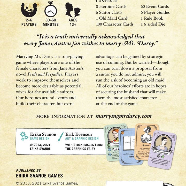 QMDirect - Wholesale Card Game - Marrying Mr. Darcy