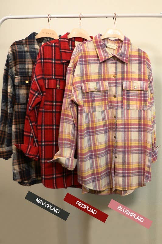 NINEXIS - Vente Veste-chemise – femme - CWOJA406_VESTE À CARREAUX EN FLANELLE SANS POCHE LATÉRALE28