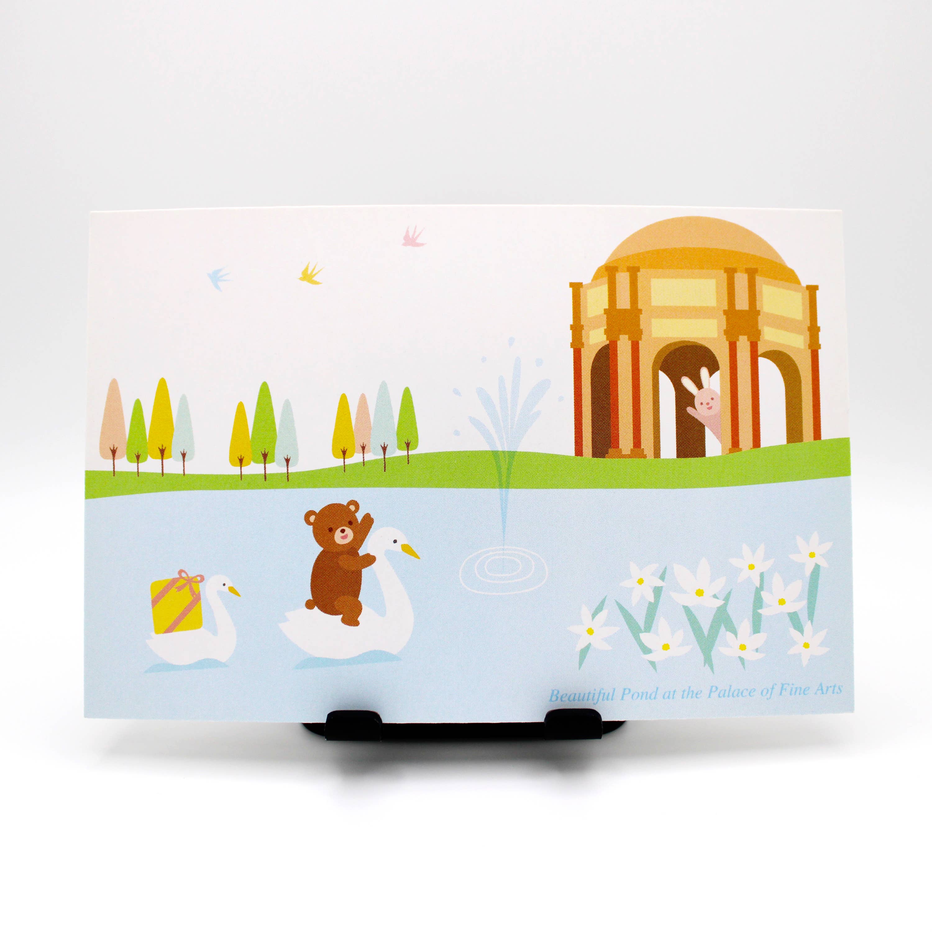 Tomoko Maruyama - Wholesale Postcard - Beautiful Pond at the Palace of Fine Arts Postcard0