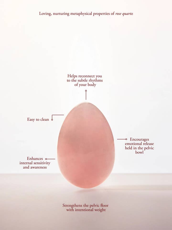 Heart Yoni Egg (Rose Quartz) – Non-Drilled for wholesale by Chakrubs