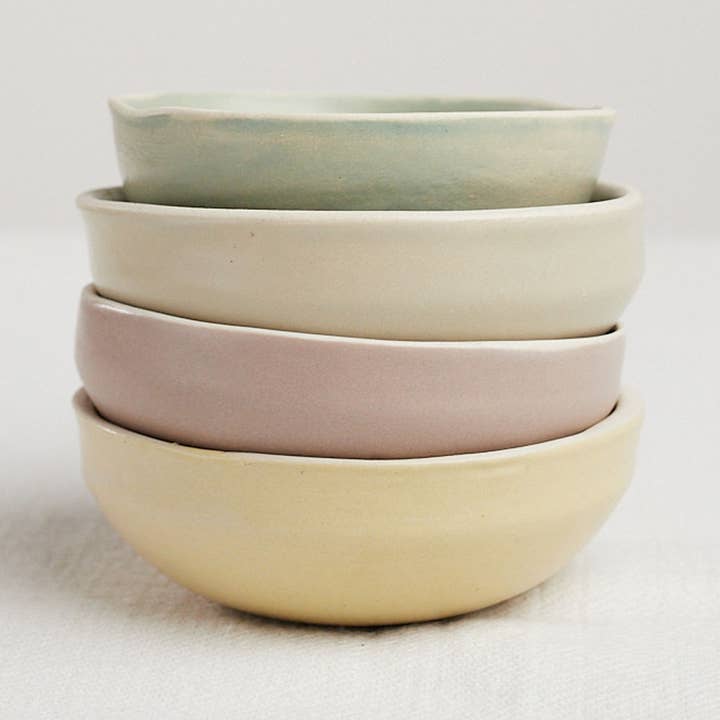 Juego de 4 cuencos minimalistas IMPERFECT diseño italiano para venta al por mayor de mudismood