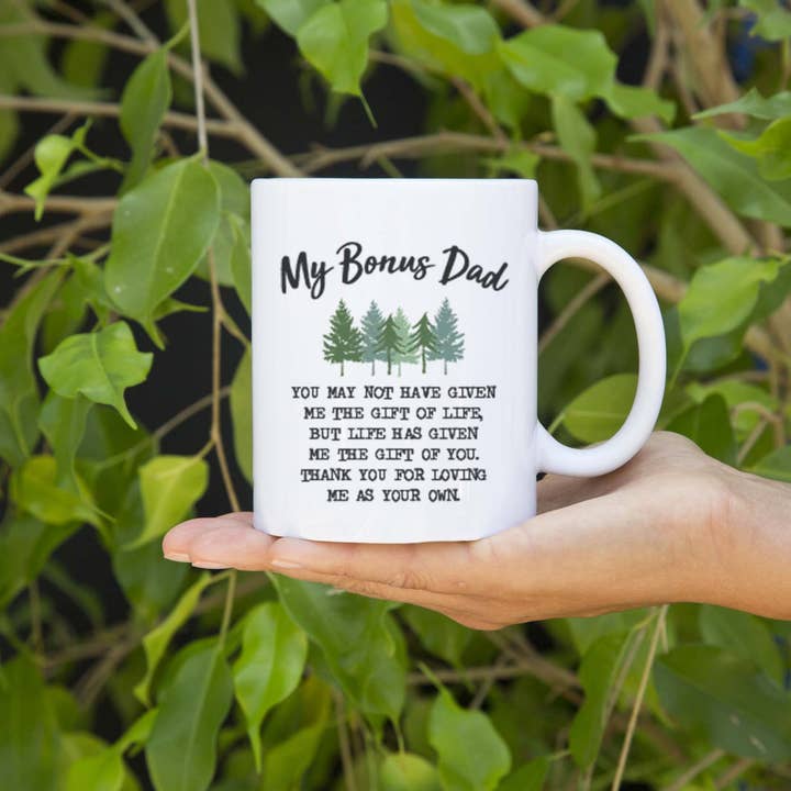 Canary Road - Wholesale Coffee Mug - My Bonus Dad Mug, Step Dad Coffee Cup, Fathers Day Gift