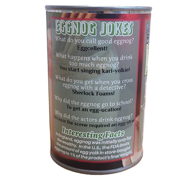 Canned Gifts - Wholesale Gag Gift/Novelty Gift - Canned Eggnog - Egg Nog Carton Plush Gift in Can1