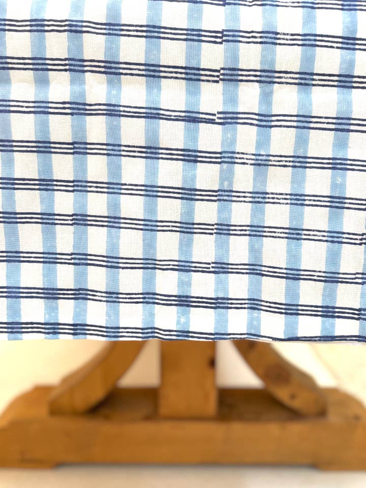 Table Runner - Plaid, Navy & Uniform Blue for wholesale by Mended