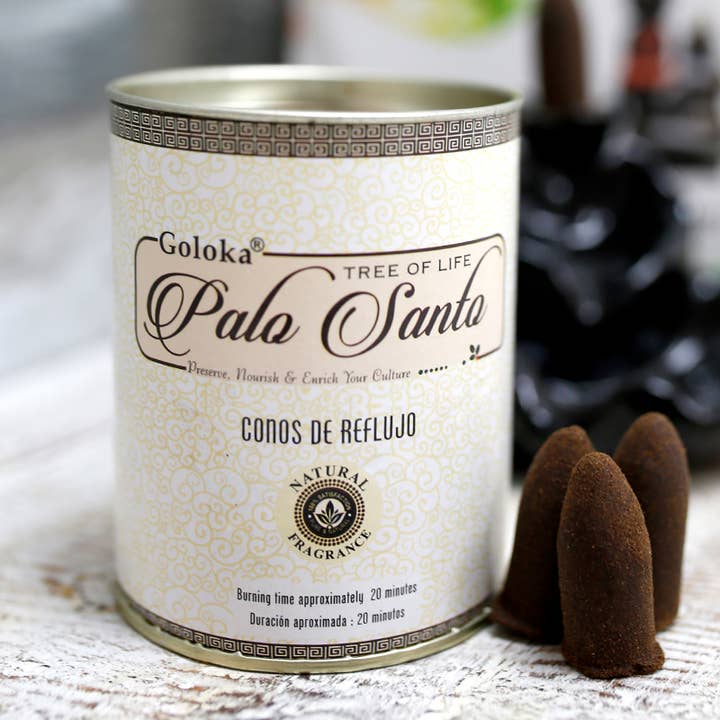 Palo Santo, 6 packs de 18 cônes d'encens Goloka Reflux pour la vente par Ethike.eu