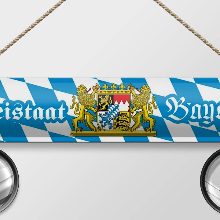 Femer - Wholesale Sign - Bavarian metal sign 46x10cm Freistaat Bayern1
