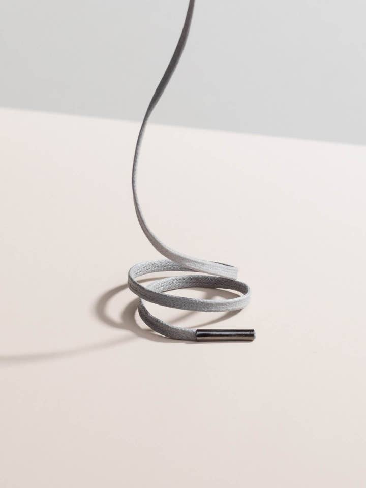 Aluminium Grey | Cordones planos encerados para venta al por mayor de Senkels