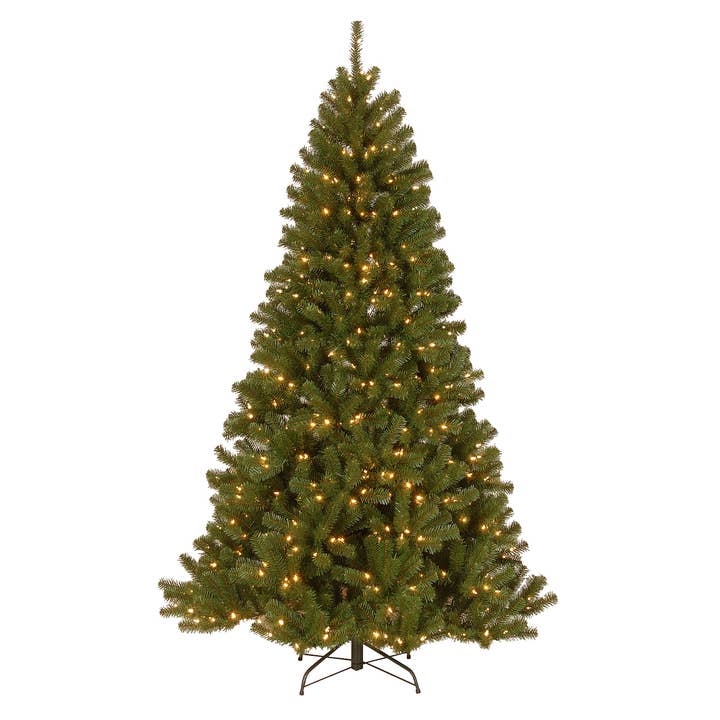 7.5 ft. Pre-Lit North Valley Spruce Tree with Clear Lights, Plug-In for wholesale by National Tree Company