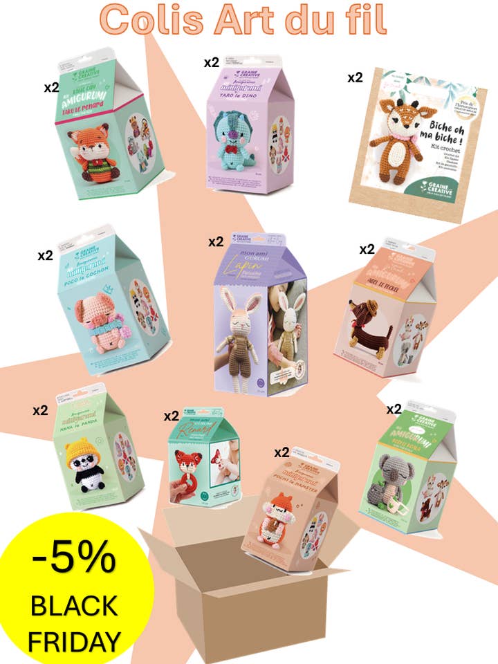 COLLO BLACK FRIDAY ARTE DEL FILO 20 ARTICOLI per la vendita all'ingrosso da parte di Graine Créative