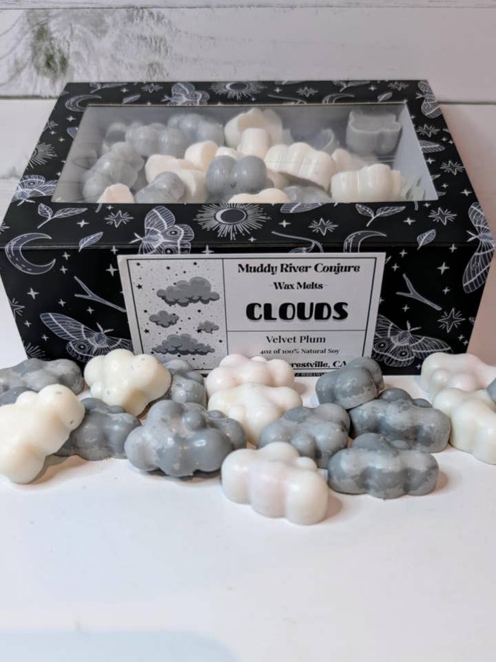 Cloud Soy Wax Melt Box for wholesale by Muddy River Conjure