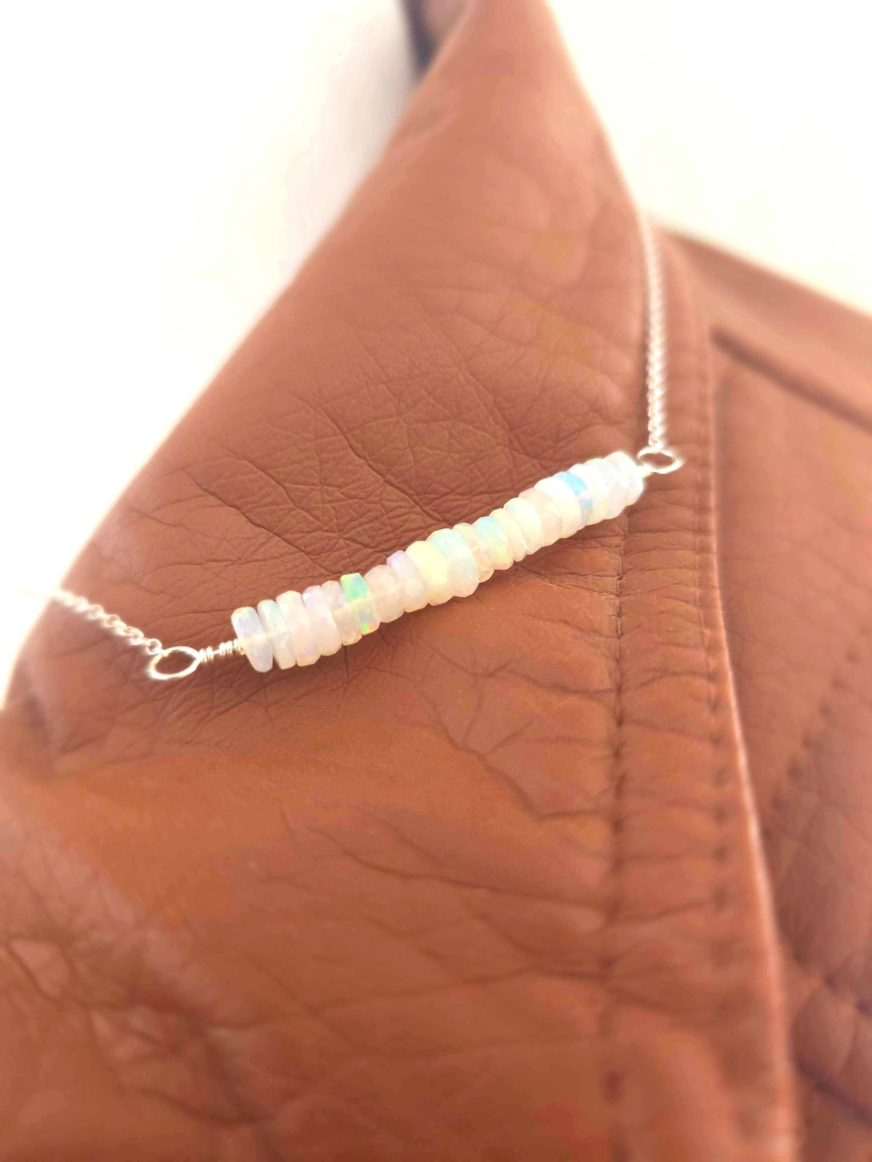 Gem Lounge Jewelry – wholesale Pendant/charm necklace – Welo Opal Bar Necklace0