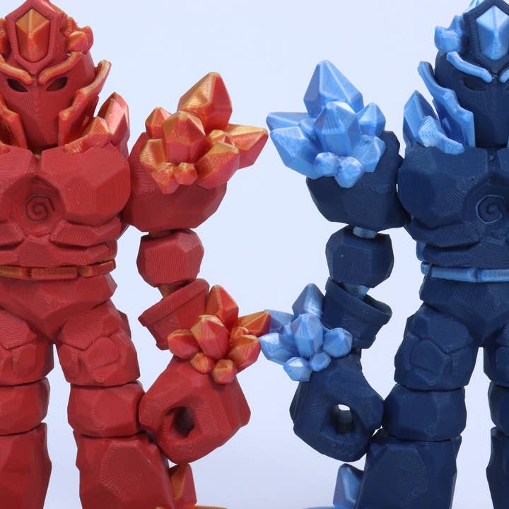 Guerrier de Cristal Imprimé en 3D | Figurine Articulée pour la vente par MrSpinner