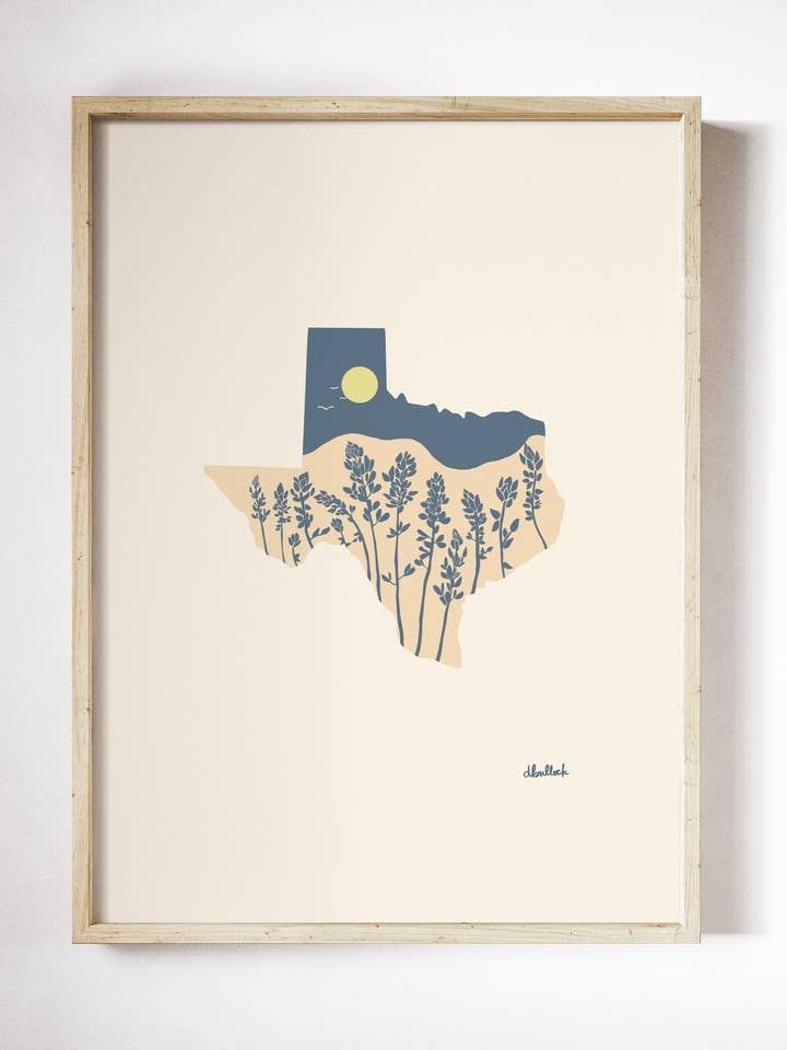 Texas Blue Bonnets Print for wholesale by Daley Kaye Studio