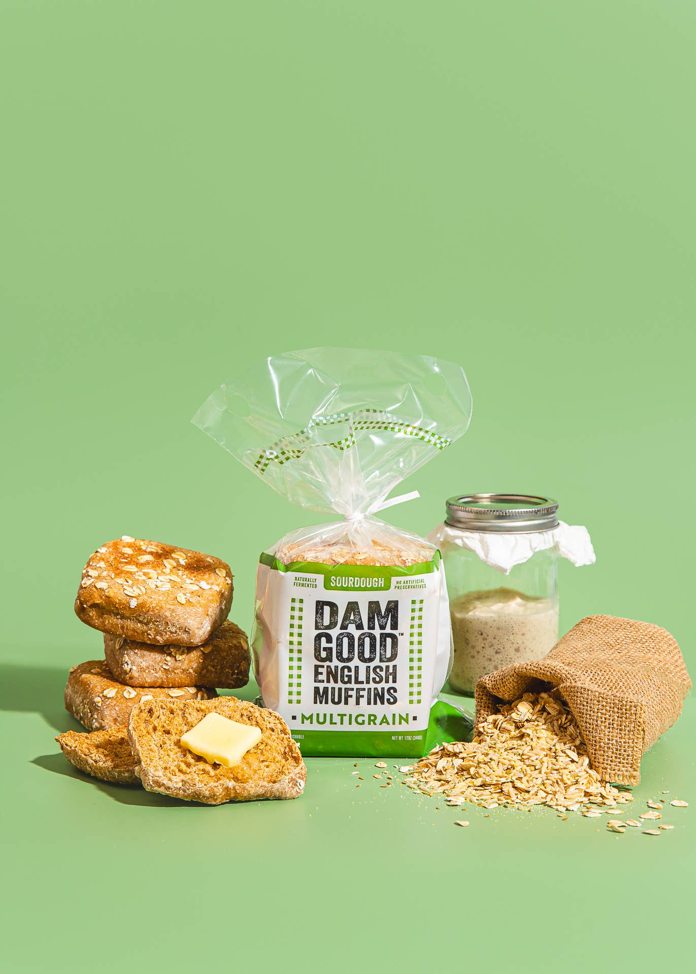 Dam Good® English Muffins - Wholesale Bread/Tortilla - 'Multigrain' Sourdough English Muffins4