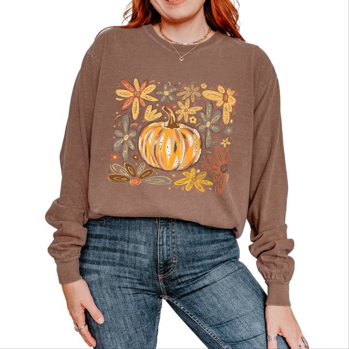 Fall Flowers And Pumpkin GDLS for wholesale by Olive And Ivory Wholesale