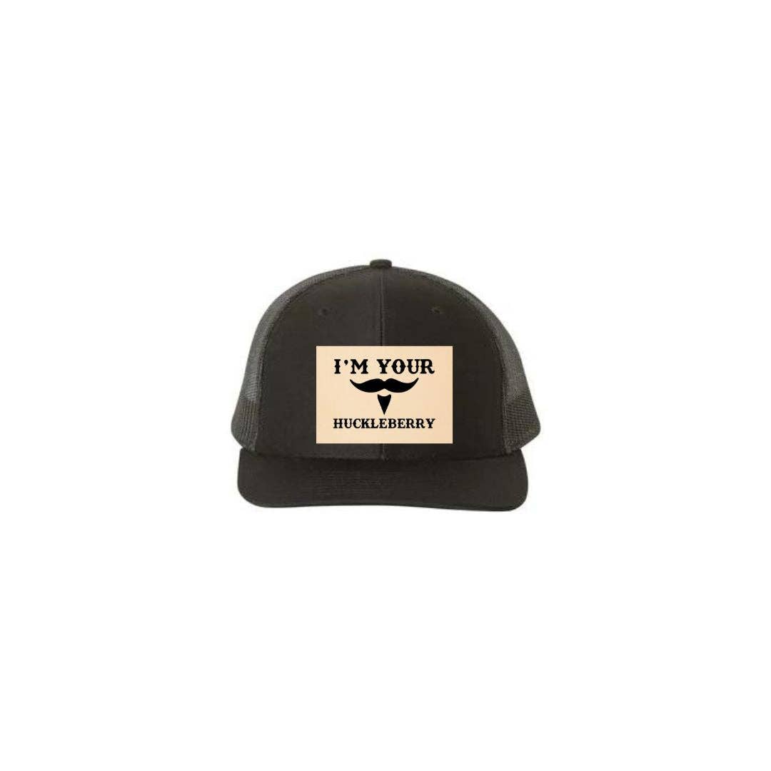 Prairie Buffalo - Wholesale Trucker Hat - Unisex - Trucker Hat - I'm Your Huckleberry Leather Hat Patch5