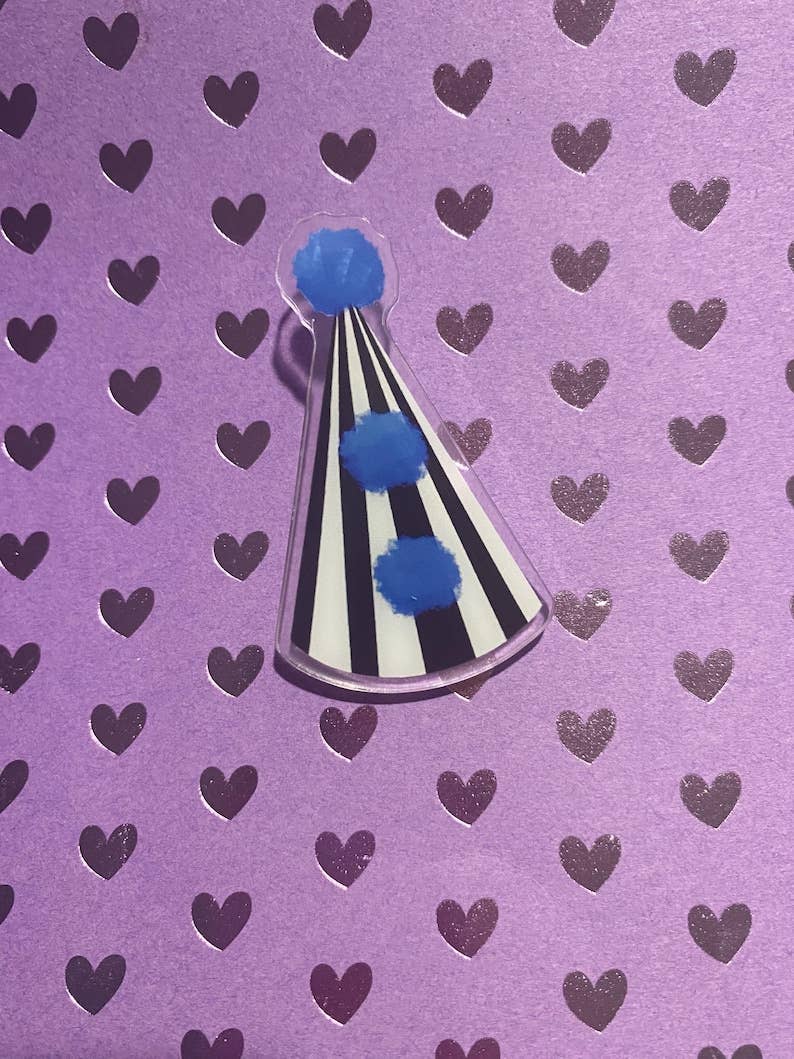 AstroManatee Shop - Wholesale Hair Clip - Women's - 3" Clown Hat Hair Clips // whimsical fashion accessory // clown aesthetic4