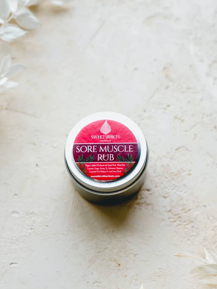 Sore Muscle Rub for wholesale by Sweet Birch Herbals