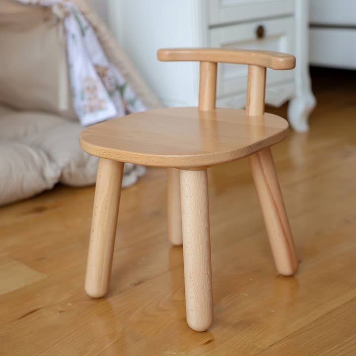 ODEAS - Wholesale Highchair - Baby - Natural Wooden Toddler Chair - Kids Wooden Chair 5
