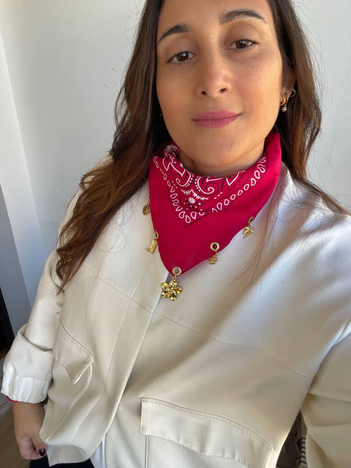 FUCHSIA SIERAAD BANDANA voor wholesale door Liviana Lisbon