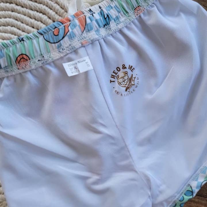 Rufflеѕ & Bоwtіеѕ - Affordable Boys & Girls Clothing - Wholesale Swim Shorts - Kids - Boys Toddler Swim Trunks Swimsuit - Bright Colored Be Rad 4