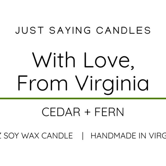 With Love, From Virginia for wholesale by Just Saying Candles