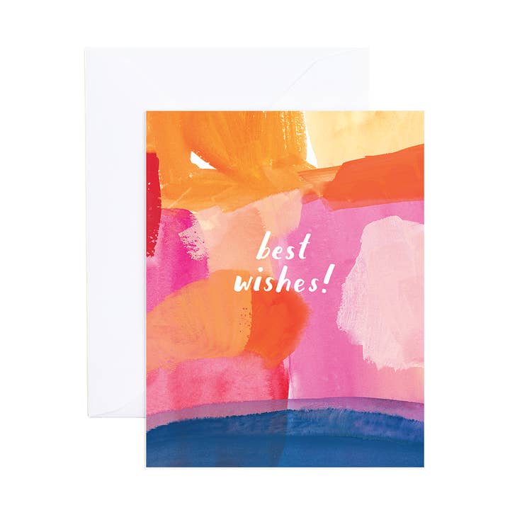 Layla Colorful Artsy Wedding Card for wholesale by Evergreen Summer