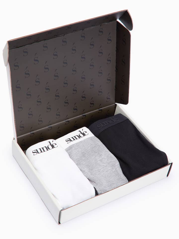 Bomuld Lyocell Højtaljet Ribbet G-streng 3-pak for engroshandel hos Sunde