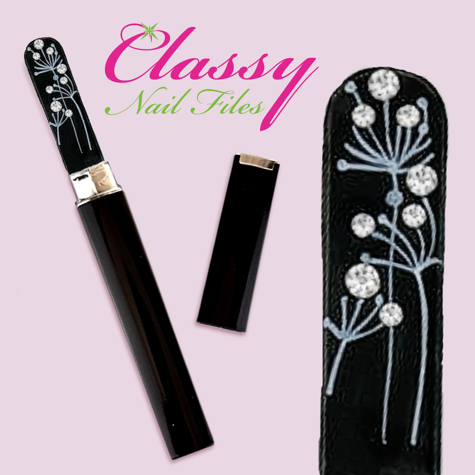 Classy Nail Files - Wholesale Nail File - Nail File Acrylic Protective Color Case Small & Medium Sizes6