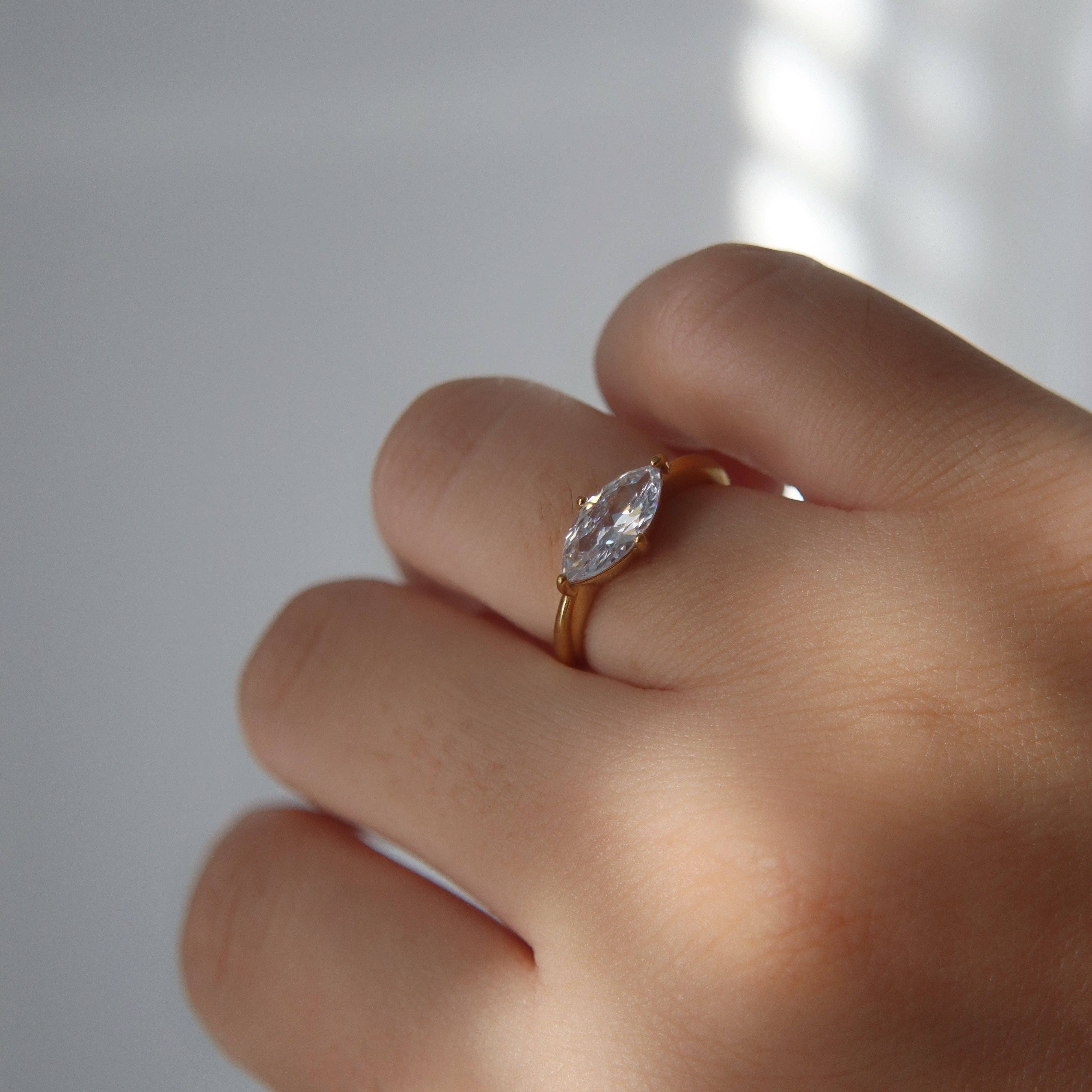 JESSA Jewelry - Wholesale Single Stone/Solitaire Ring - Bridgette Marquise Ring1