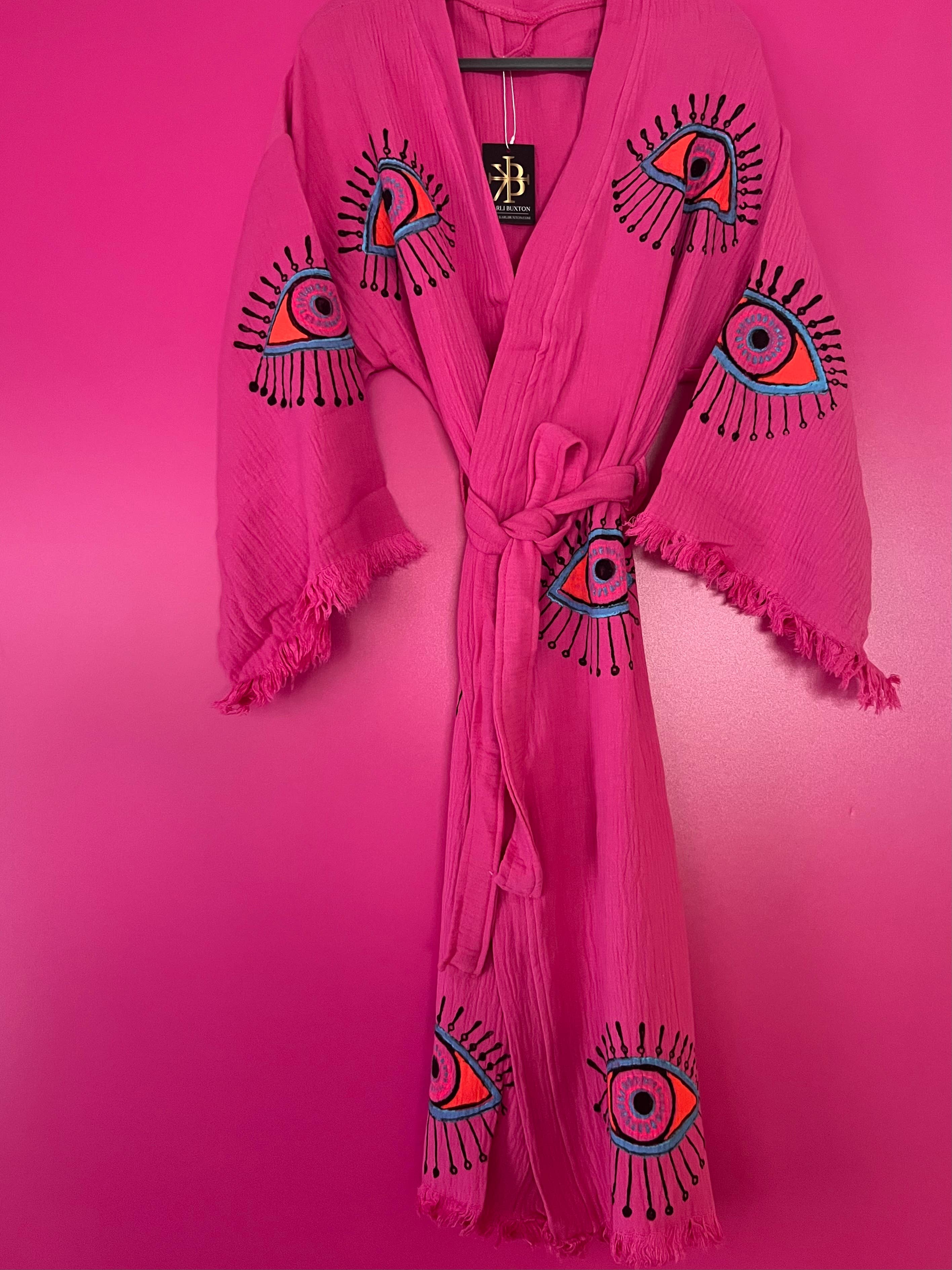 Karli Buxton - Wholesale Kaftan - Women's - Hot Pink Multi Eye Kaftan Valentine!2