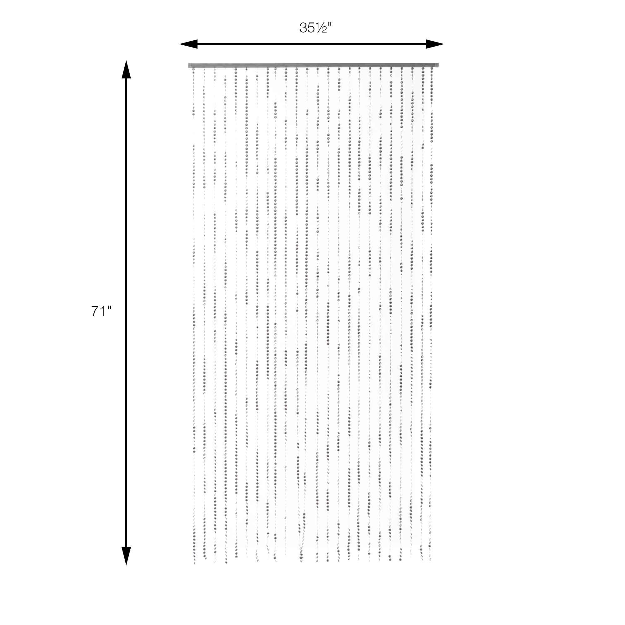 Argent Rideau perlé en cristal 35,5 « x 71" - argent en vente sur Faire3