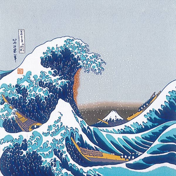 kyoohoo Chirimen Furoshiki Grande Onda per la vendita all'ingrosso da parte di Greeting Life America