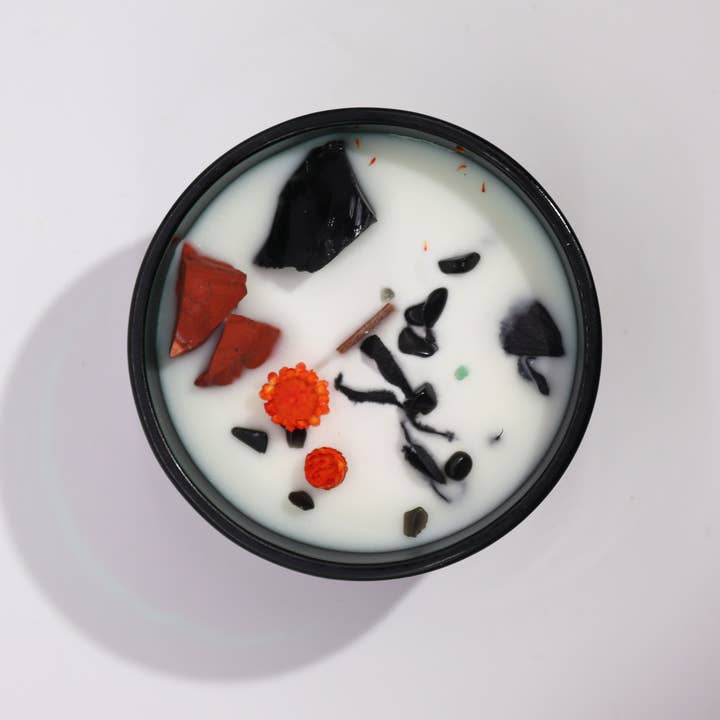 Crystal Cove - Wholesale Jar/Filled Candle - Hop Hare Crystal Magic Flower Candles - The Devil6