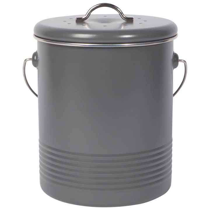 Now Designs by Danica - Wholesale Kitchen Tool/Gadget - Steel Compost Bin Charcoal 1.25 Gallon