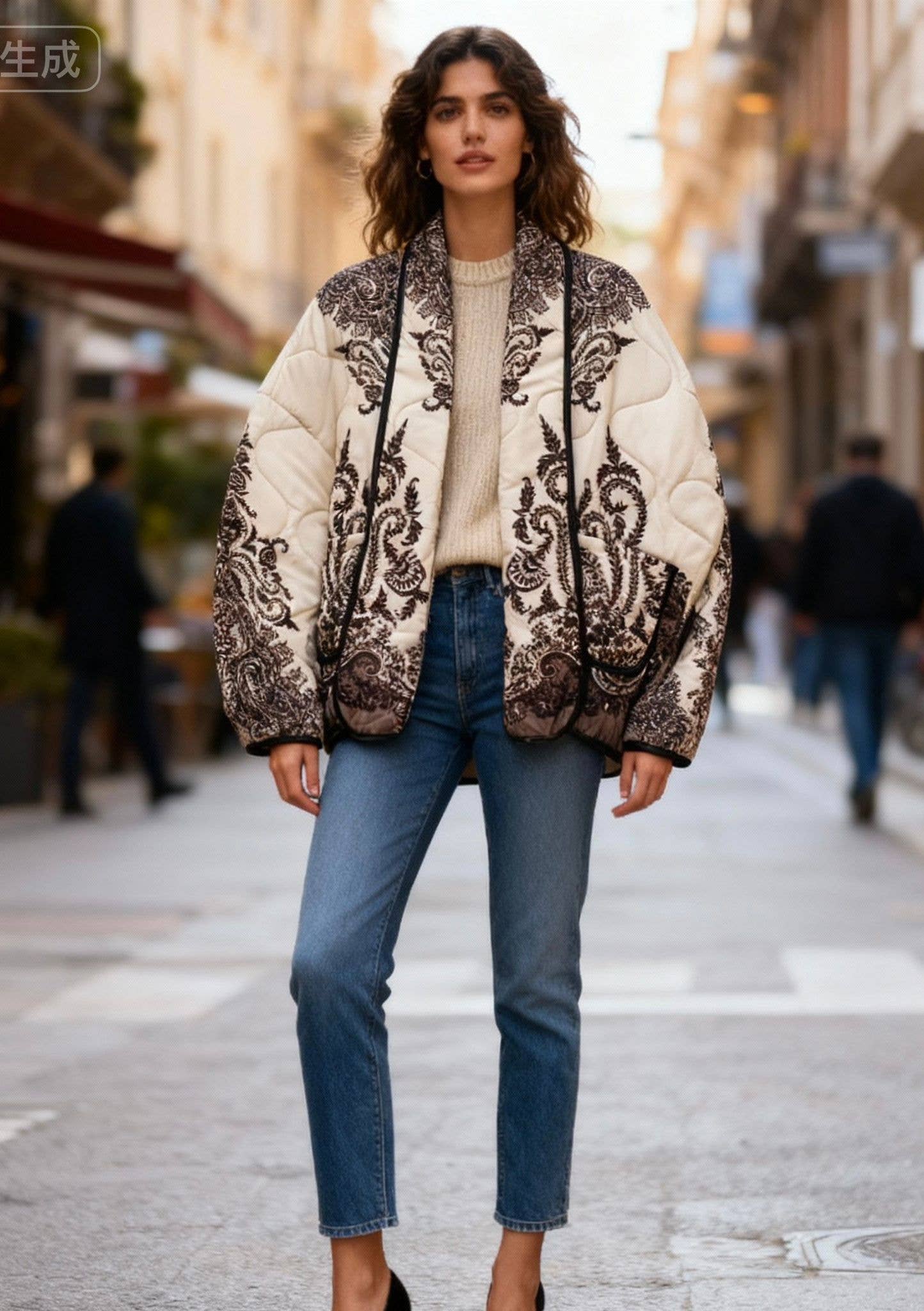 Cielo fashion – Großhandel Mantel - Damen – GEDRUCKTER MANTEL1