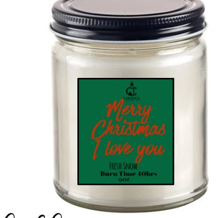 Ich liebe dich Weihnachts-Kerzenfüller aus Kiefernholz für den Großhandel von The Candy Collections