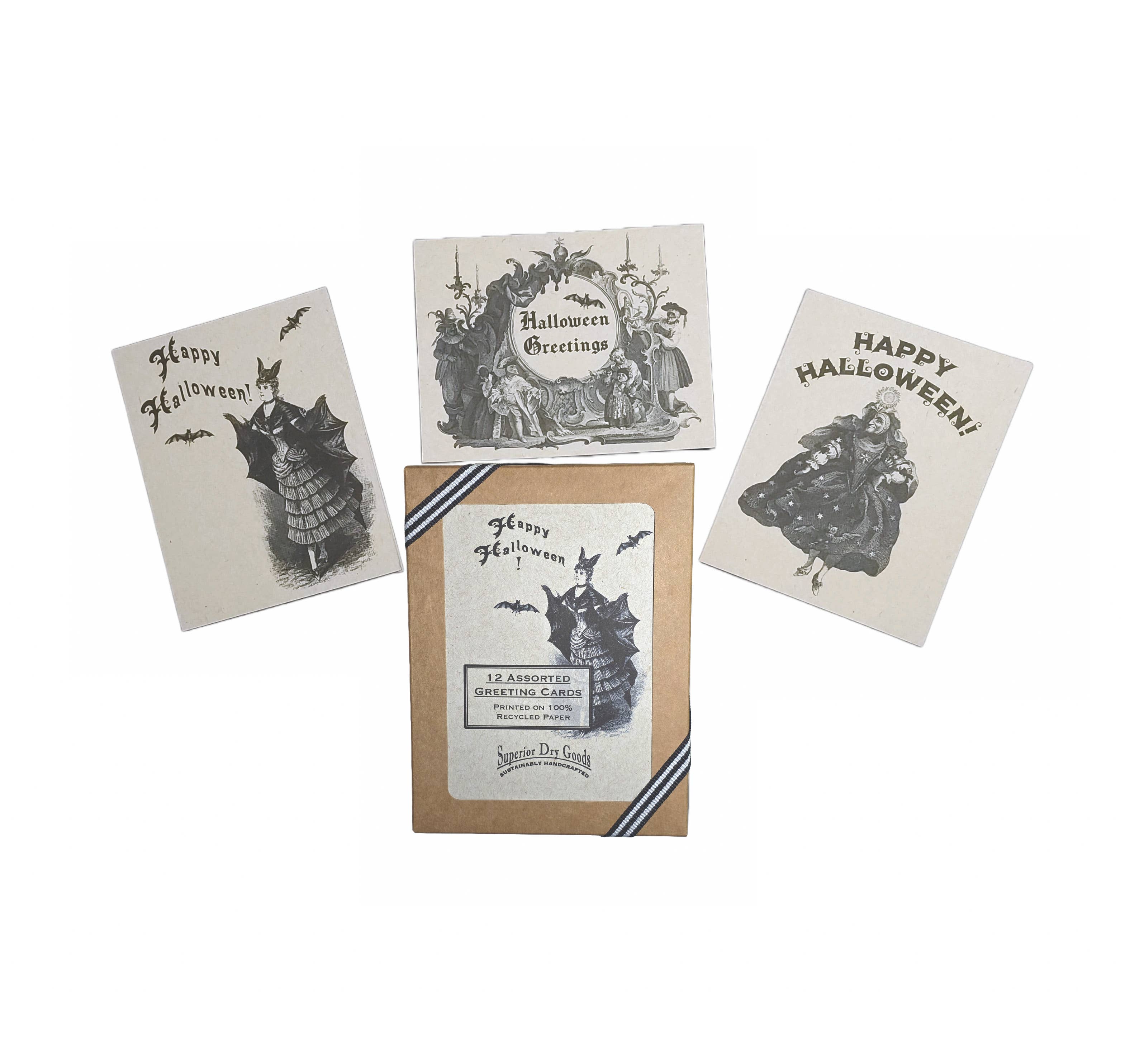 Superior Dry Goods - Wholesale Halloween Card - "Halloween Greetings" Recycled Greeting Cards | Boxed Set